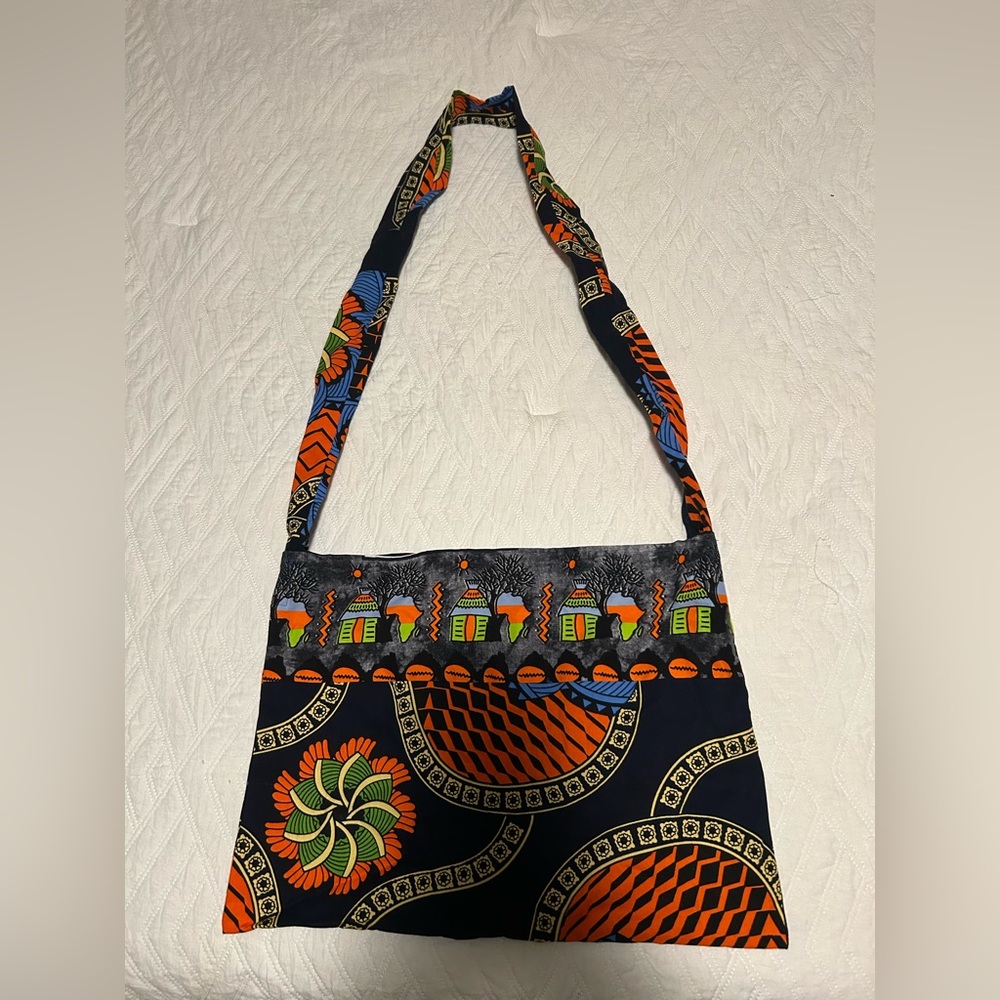Handmade African cloth shoulder bag